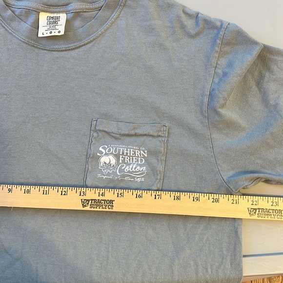 Southern Fried Cotton Gray Short Sleeve Tee Dog Boots L - Picture 5 of 5